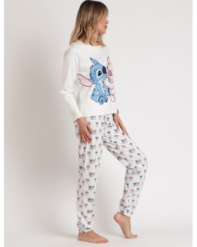 Pijama de Màniga Llarga Ohana per a Dona en Color Cru